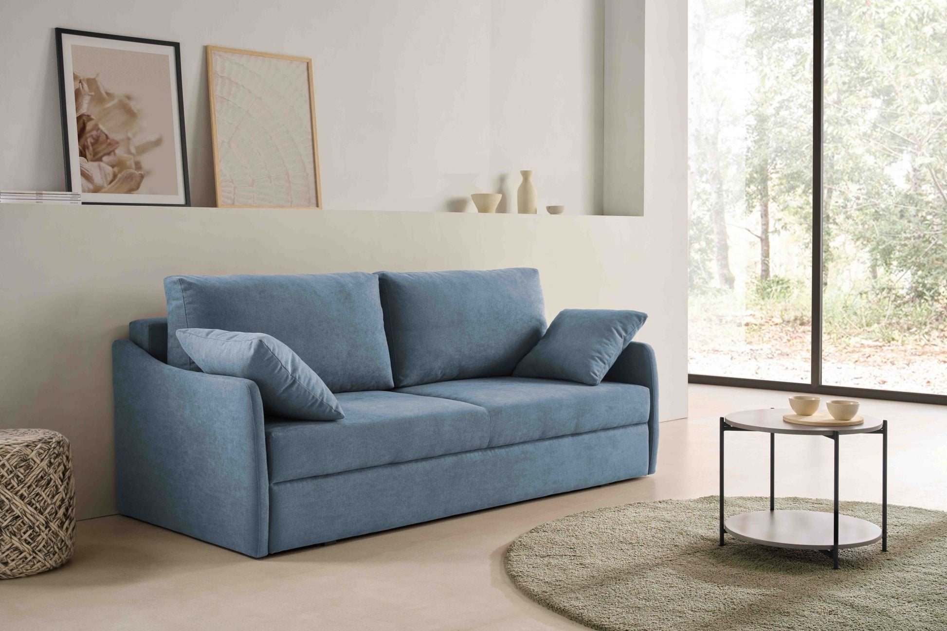 Canapé convertible 3 places ORVAULT - Largeur 187 cm - Couchage 140 cm