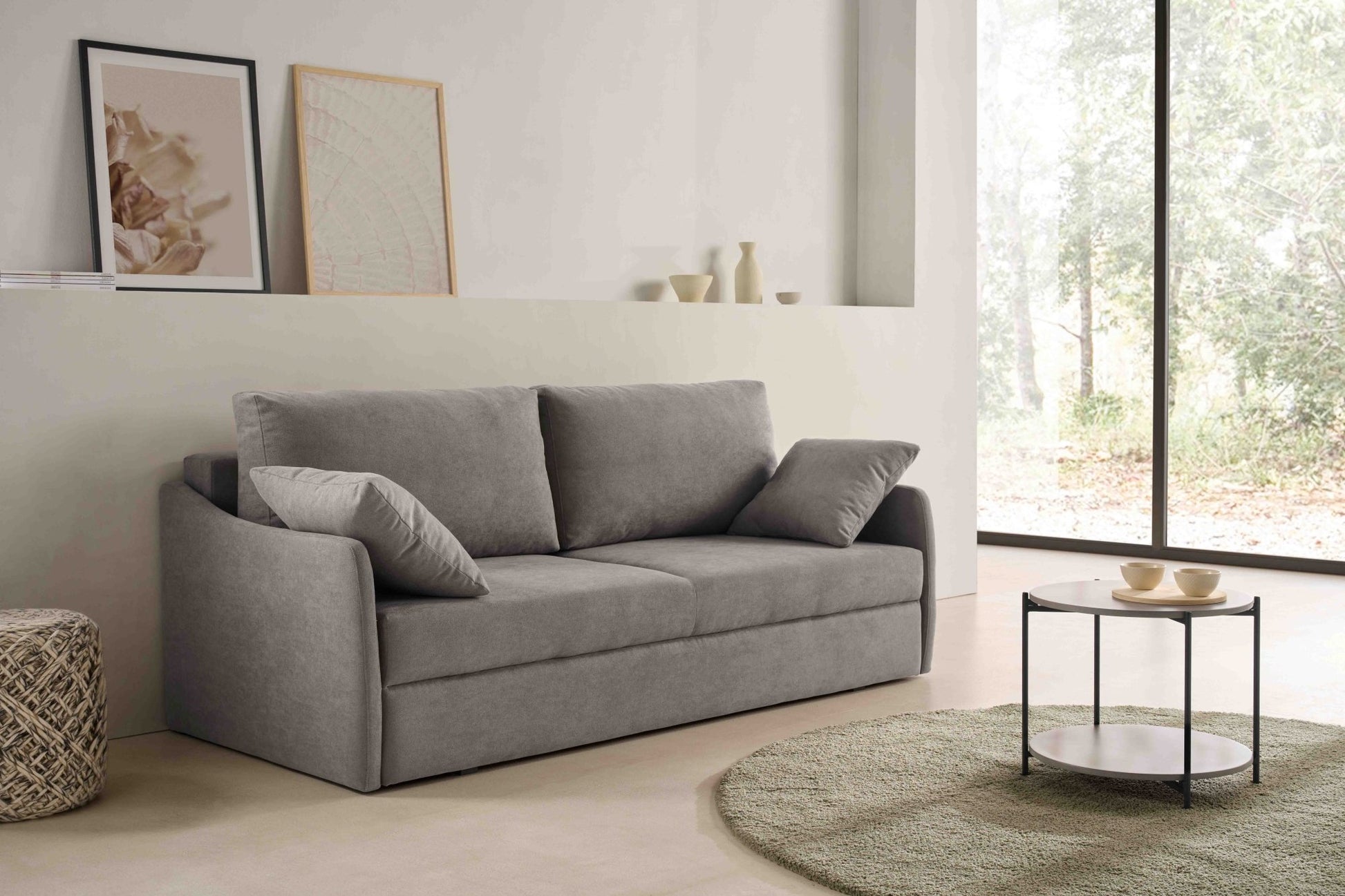 Canapé convertible 3 places ORVAULT - Largeur 187 cm - Couchage 140 cm