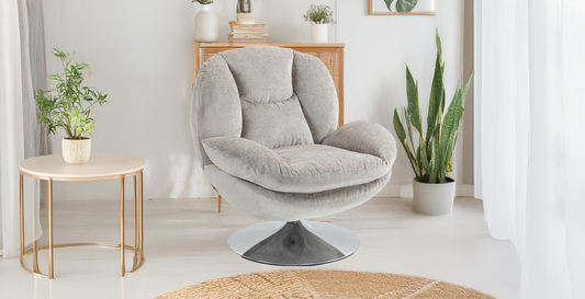 BOULE - Swivel cabriolet armchair - Velvet - chrome or black metal base